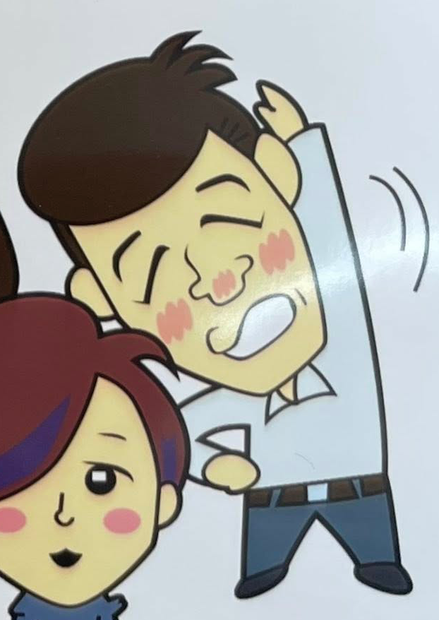 支援員笠原達司似顔絵